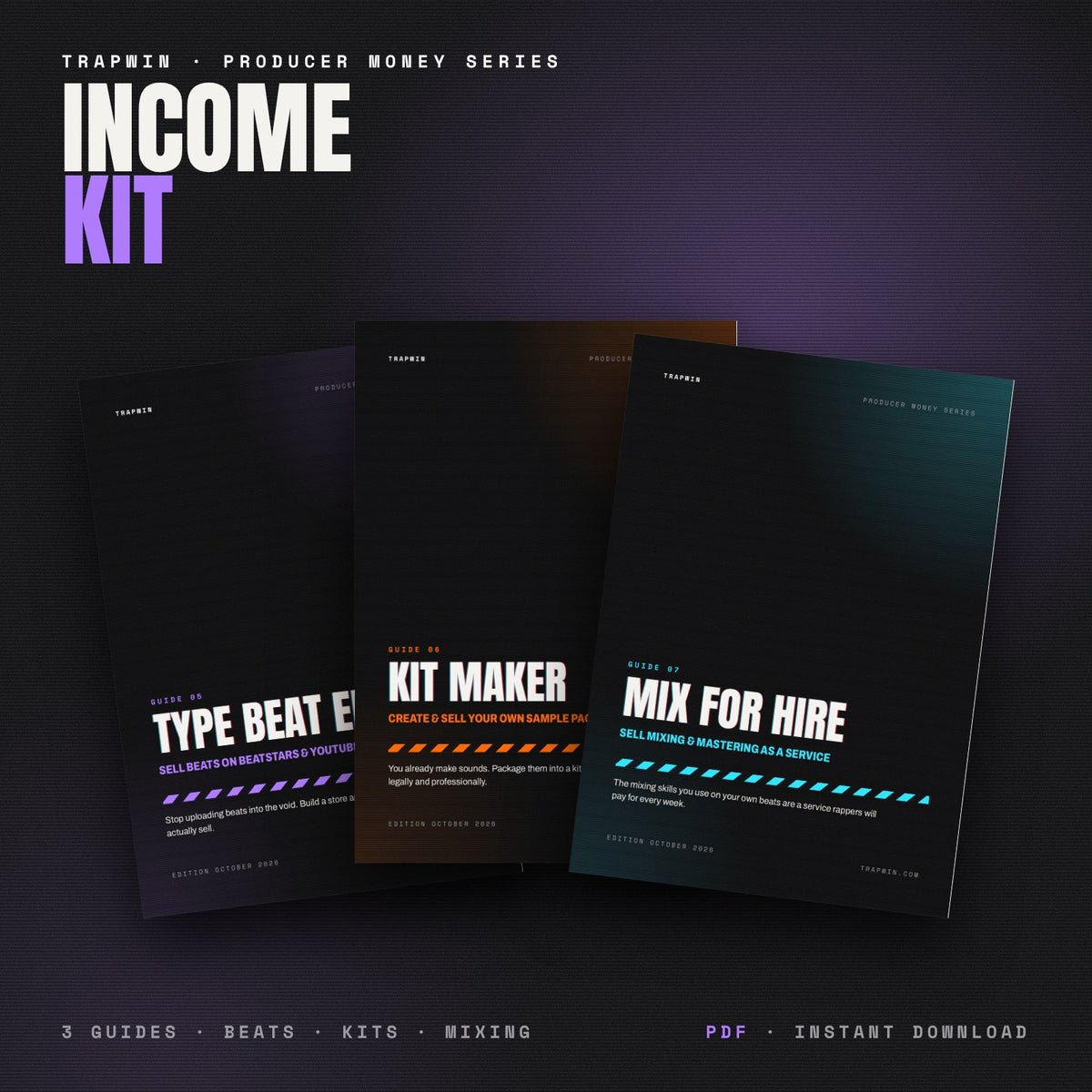 TrapWin Beatmaker Income Kit - 3 Guide Bundle