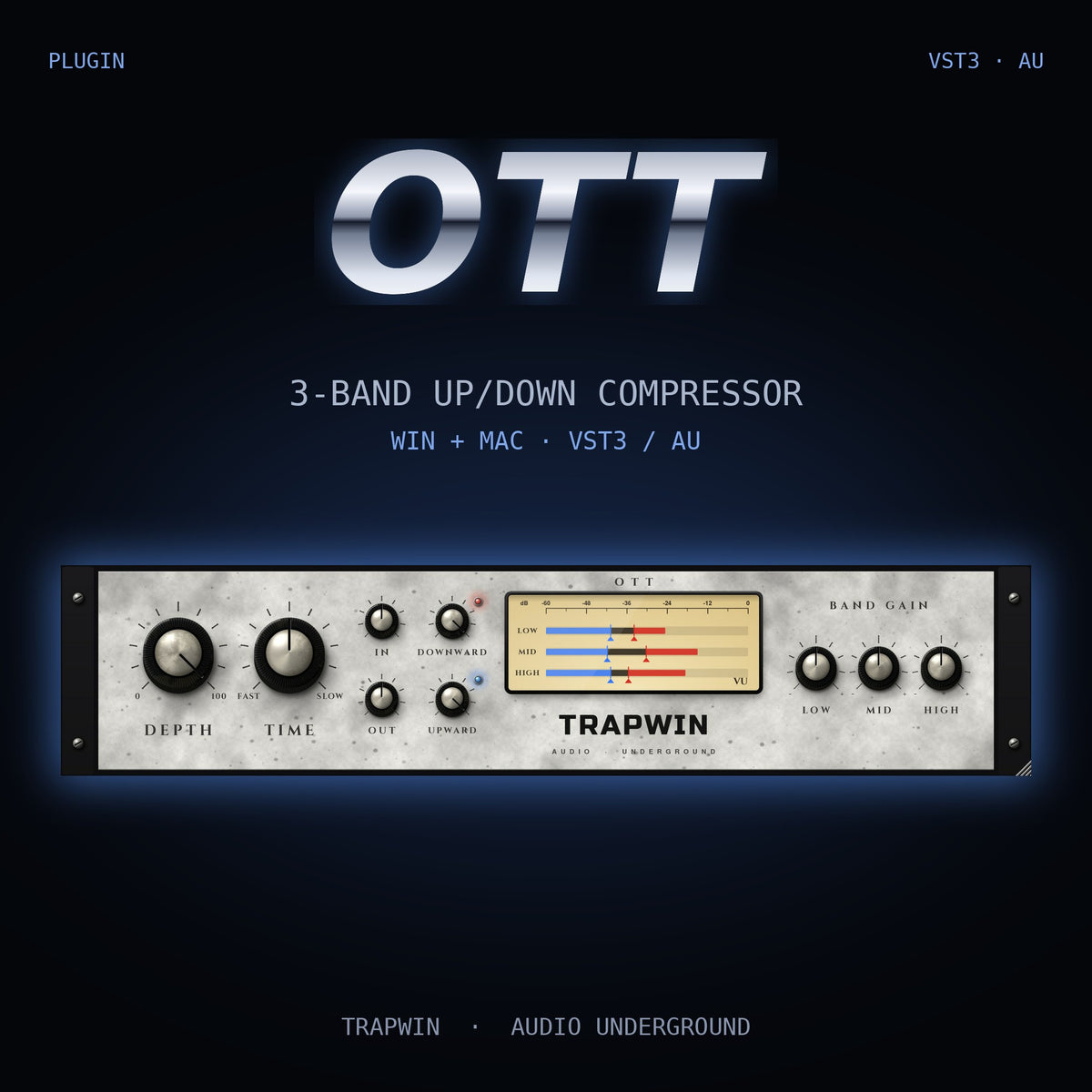TrapWin OTT - 3-Band Upward/Downward Compressor Plugin