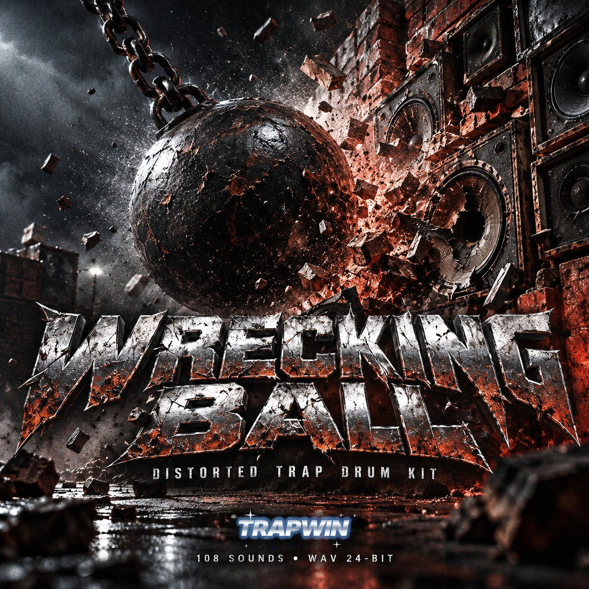 WRECKING BALL Distorted Trap Drum Kit cover
