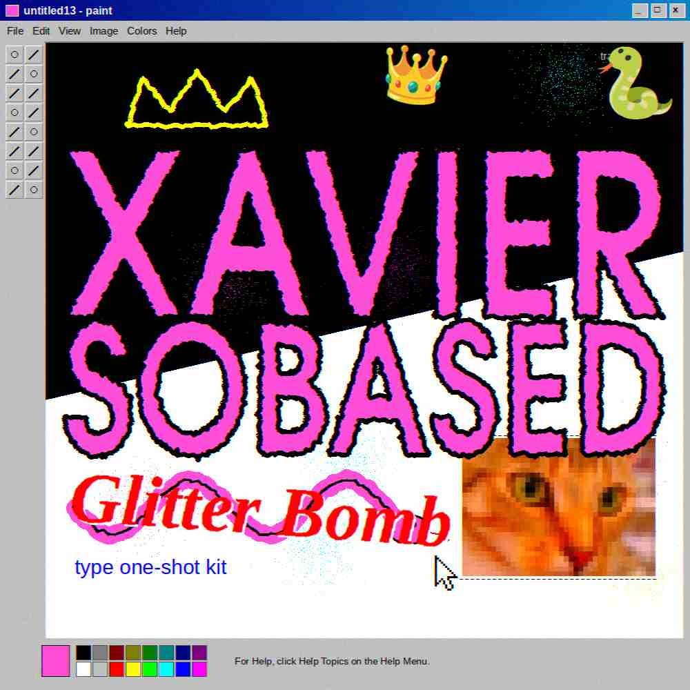 Xaviersobased Type one-shot kit – Glitter Bomb cover