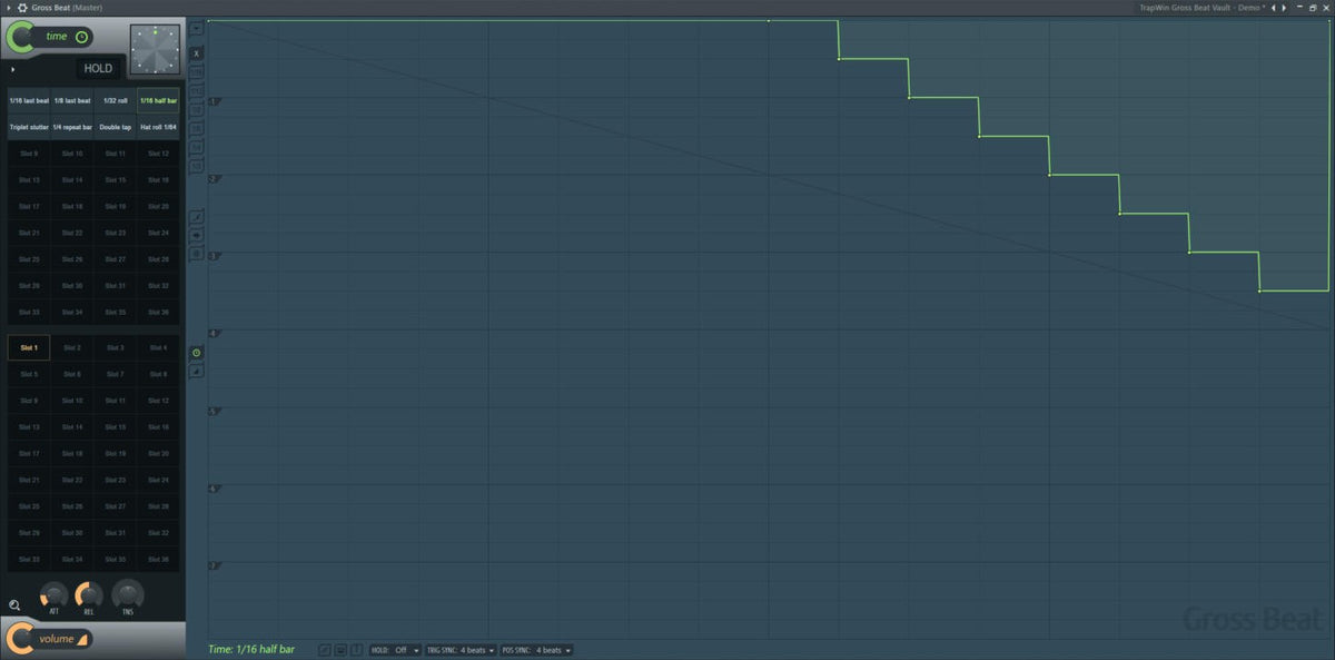 Gross Beat Vault in FL Studio – half bar roll