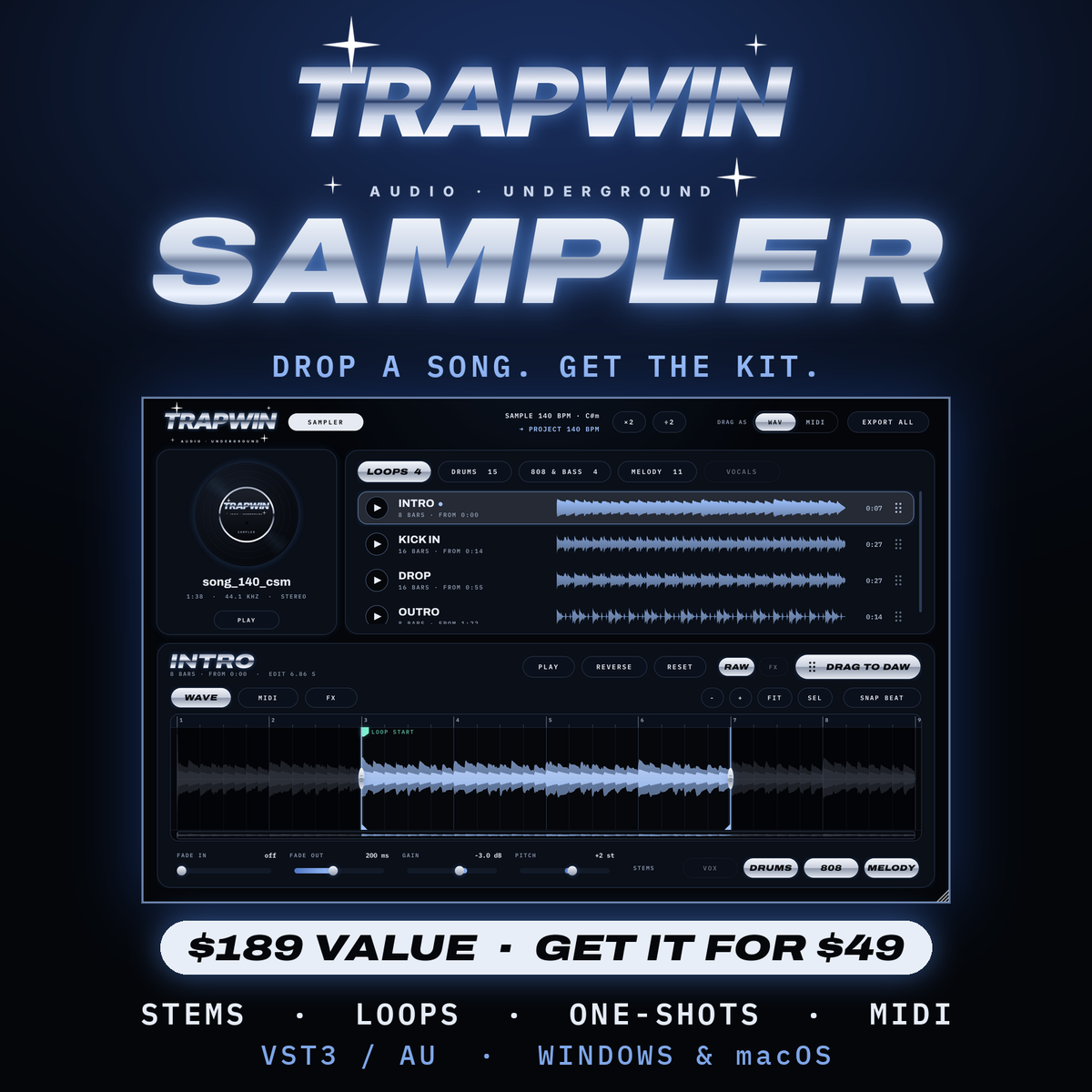 TrapWin Sampler - $189 value, get it for $49
