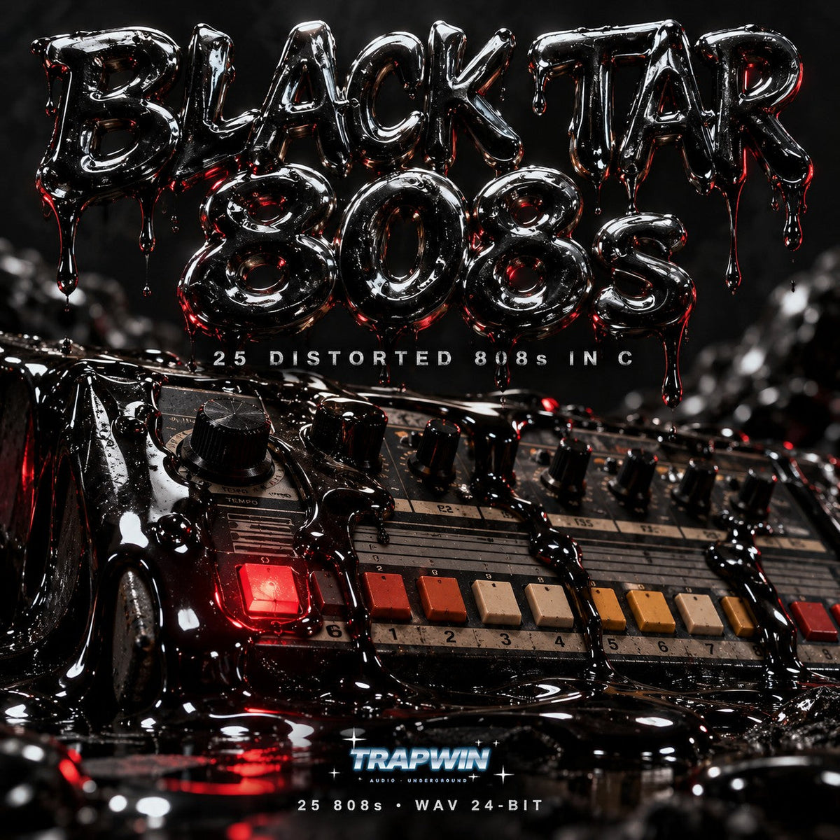 BLACK TAR 808s distorted 808 pack cover