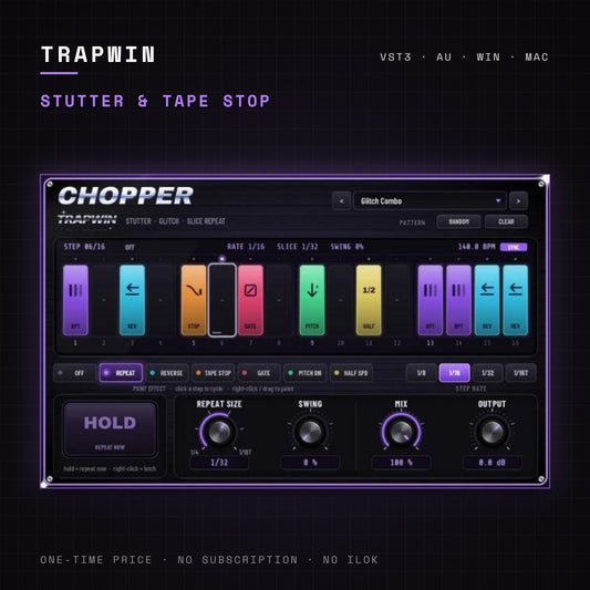 TrapWin CHOPPER – stutter & tape stop plugin cover