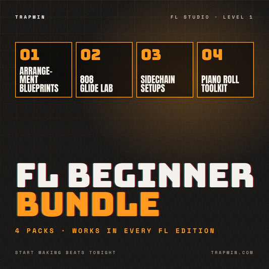 TrapWin FL Beginner Bundle - 4 Packs to Start Making Beats