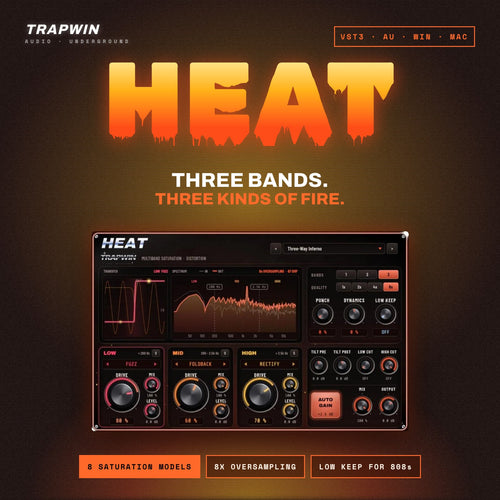 TrapWin HEAT - Multiband Saturation Plugin