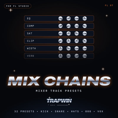TrapWin Mix Chains - 32 FL Studio Mixer Presets