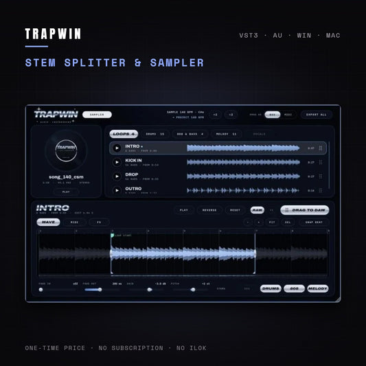 TrapWin Sampler stem splitter plugin