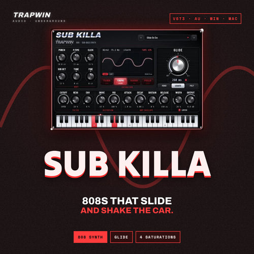 TrapWin SUB KILLA - 808 & Sub Bass Synth Plugin
