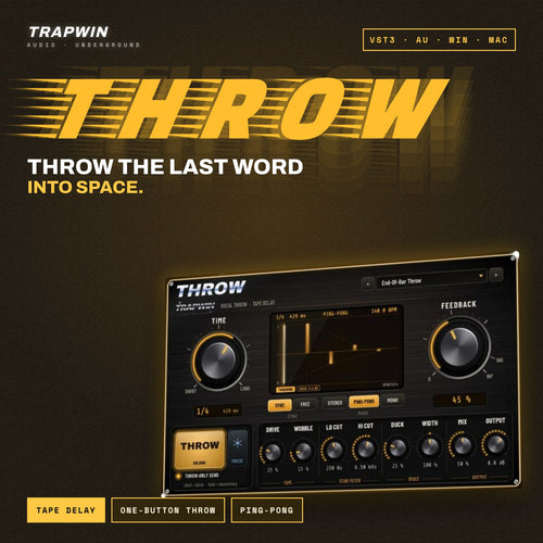 TrapWin THROW - Vocal Throw & Tape Delay Plugin