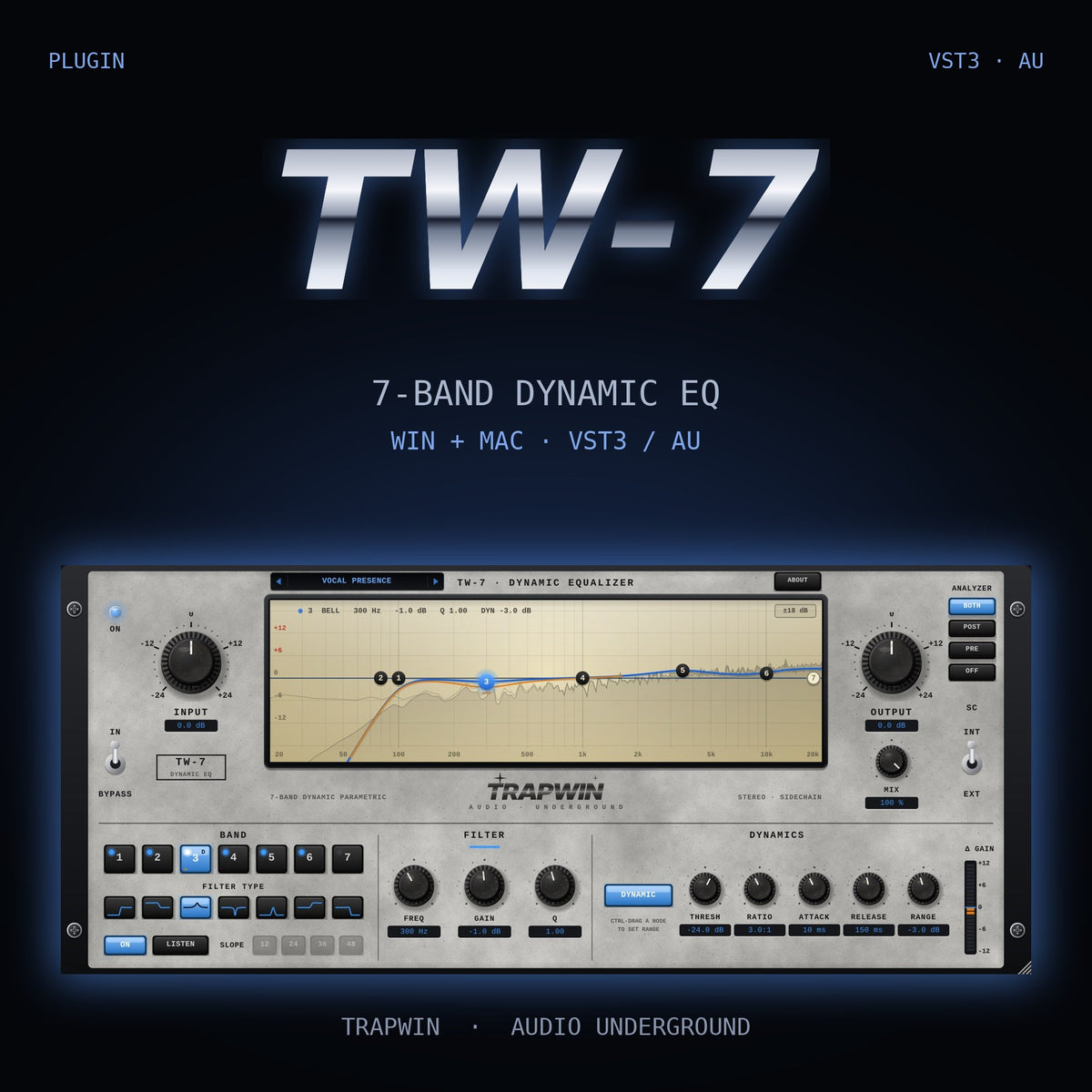 TrapWin TW-7 - 7-Band Dynamic EQ Plugin