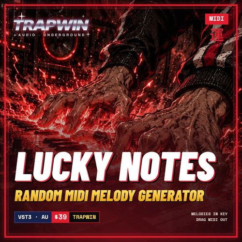 TRAPWIN LUCKY NOTES - Random MIDI Melody Generator (VST3 / AU)